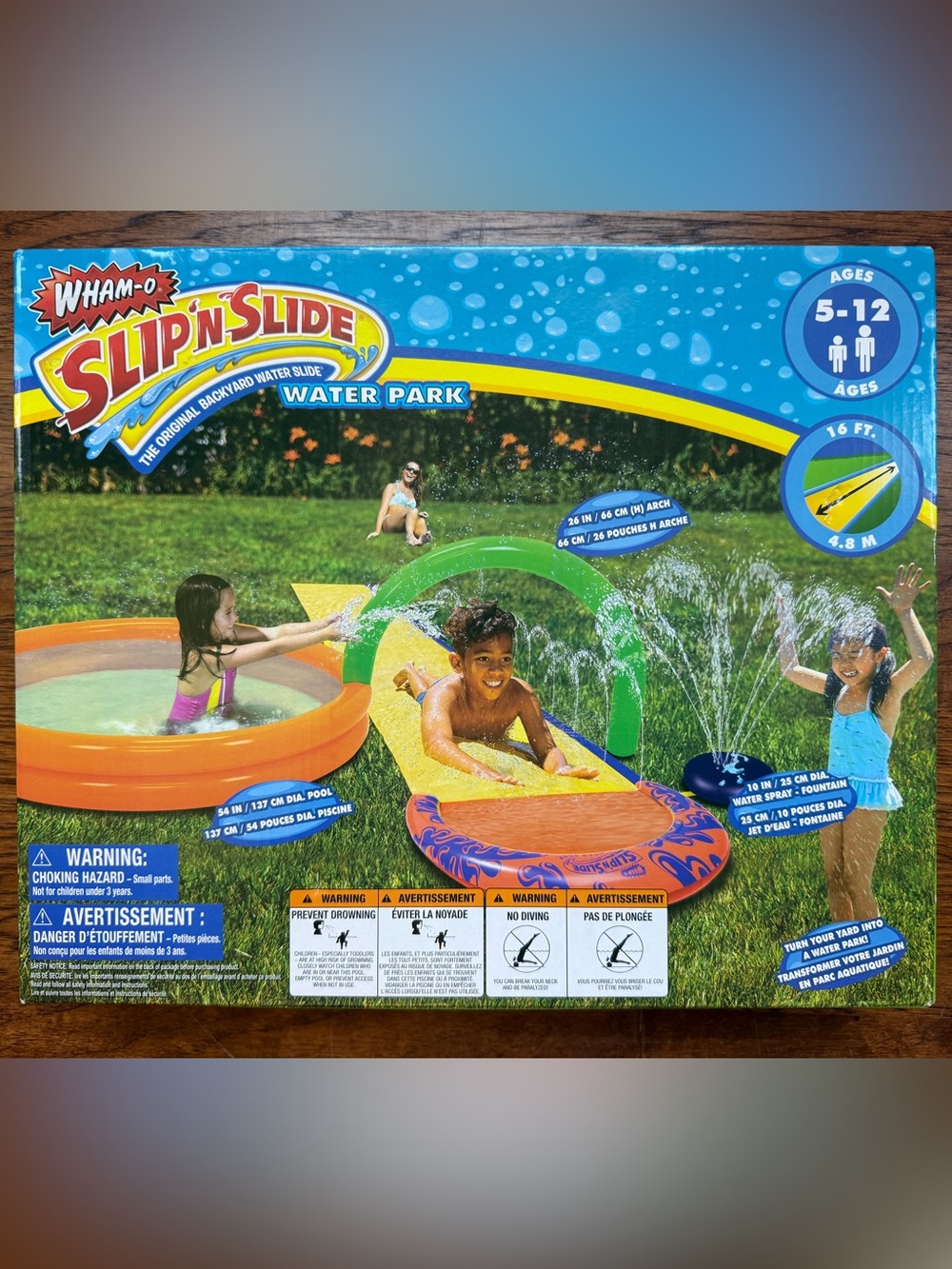 Wham-O Slip N Slide-Water Park Splash Pool Outdoor play Kids Summer Toys